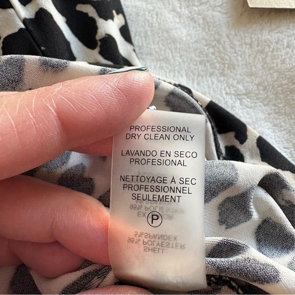 Calvin Klein Leopard Print Sleeveless Cami Blouse - Office Siren - Picture 12 of 15